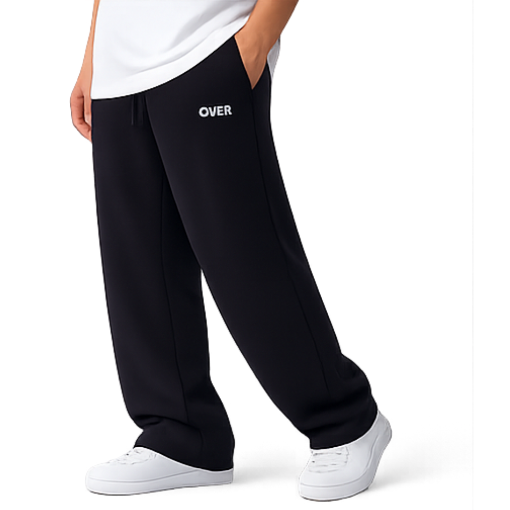 Wide-Leg Sweatpants - black