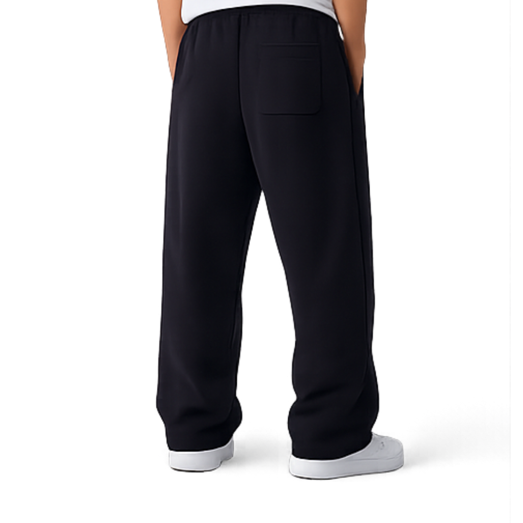 Wide-Leg Sweatpants - black