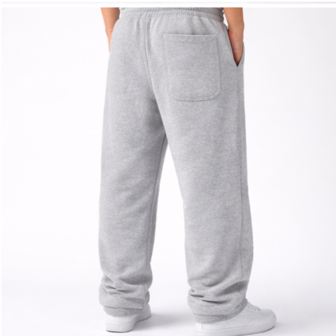 Wide-Leg Sweatpants - Gray