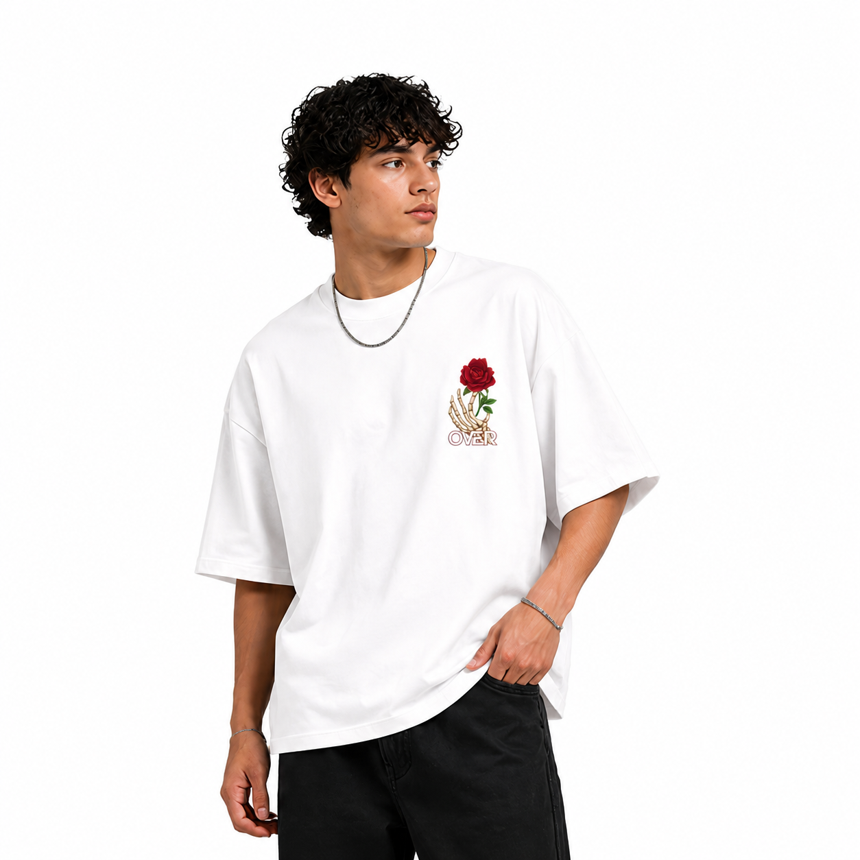 Flower Boxyfit - White - Unisex