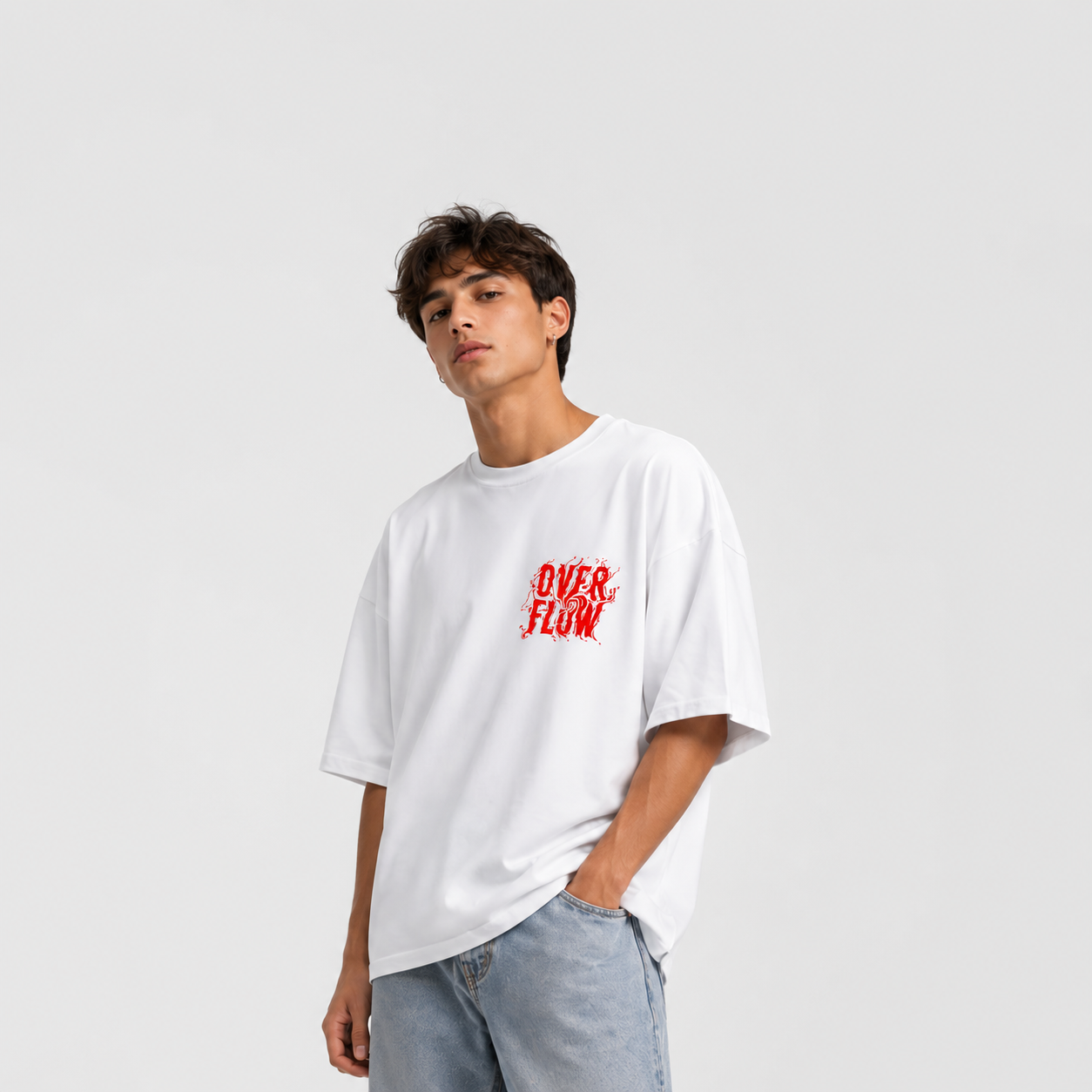 Over flow Boxyfit - White - Unisex