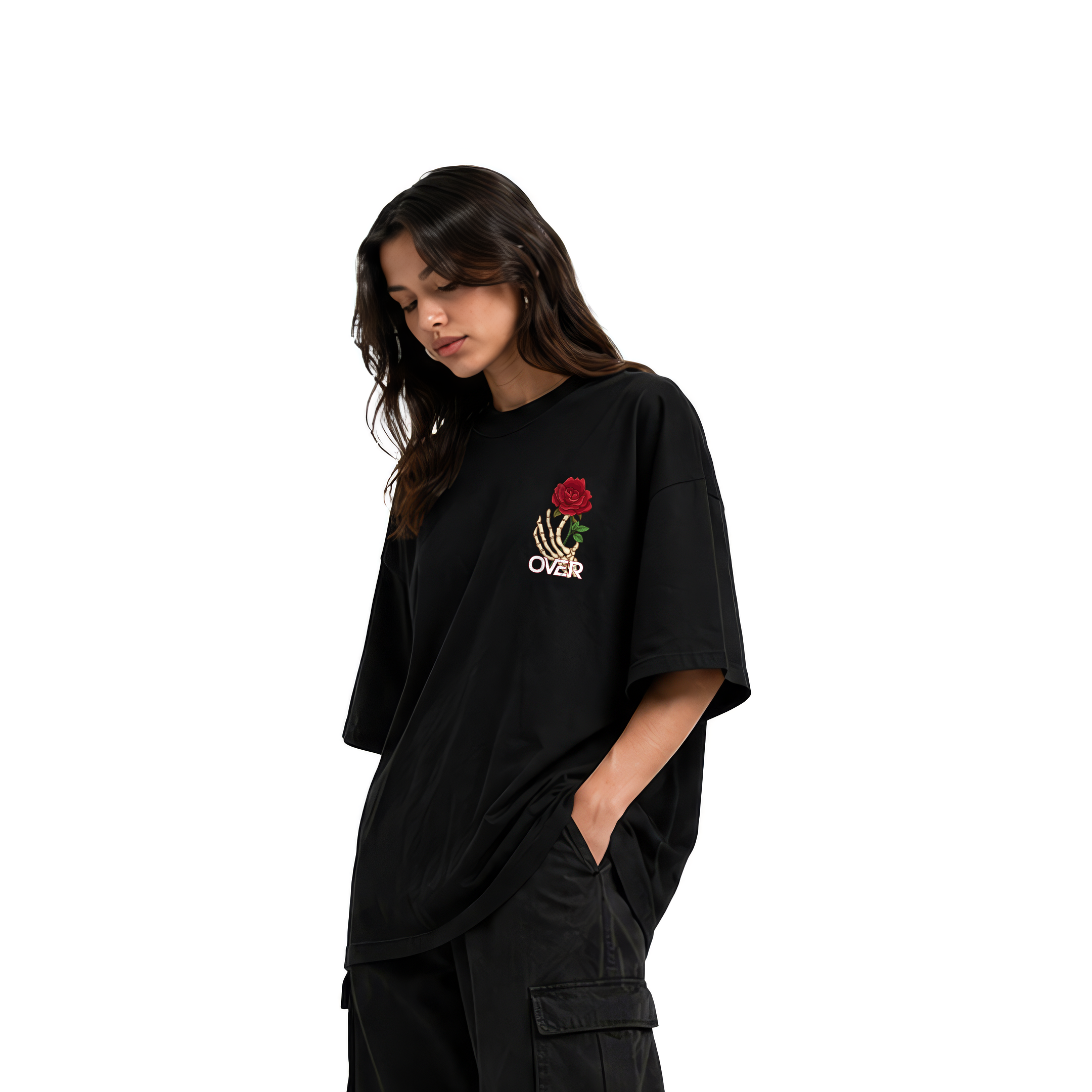 Flower Boxyfit - Black - Unisex