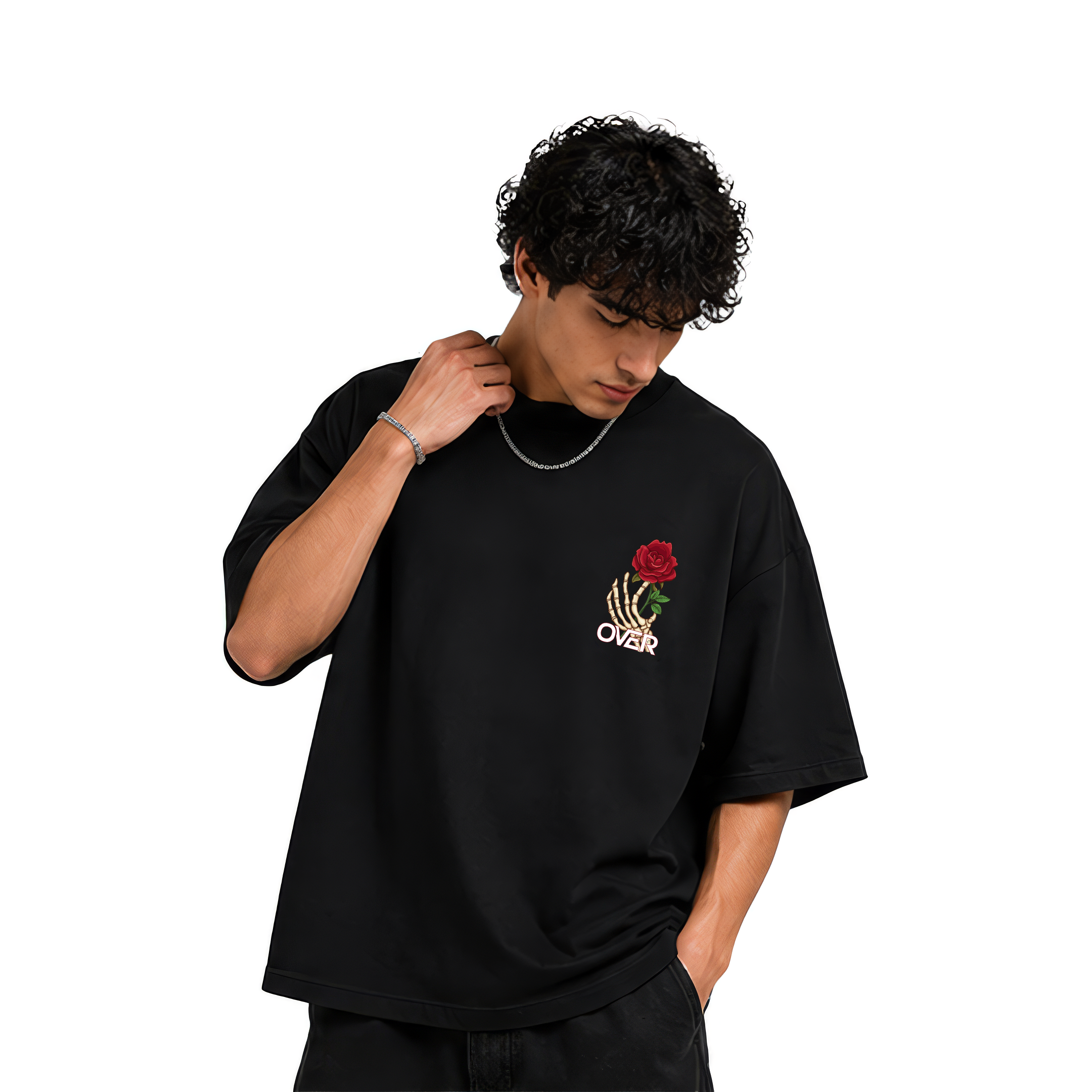Flower Boxyfit - Black - Unisex