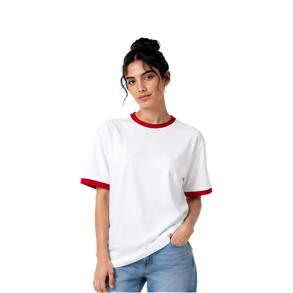Ringer White x Red - Unisex