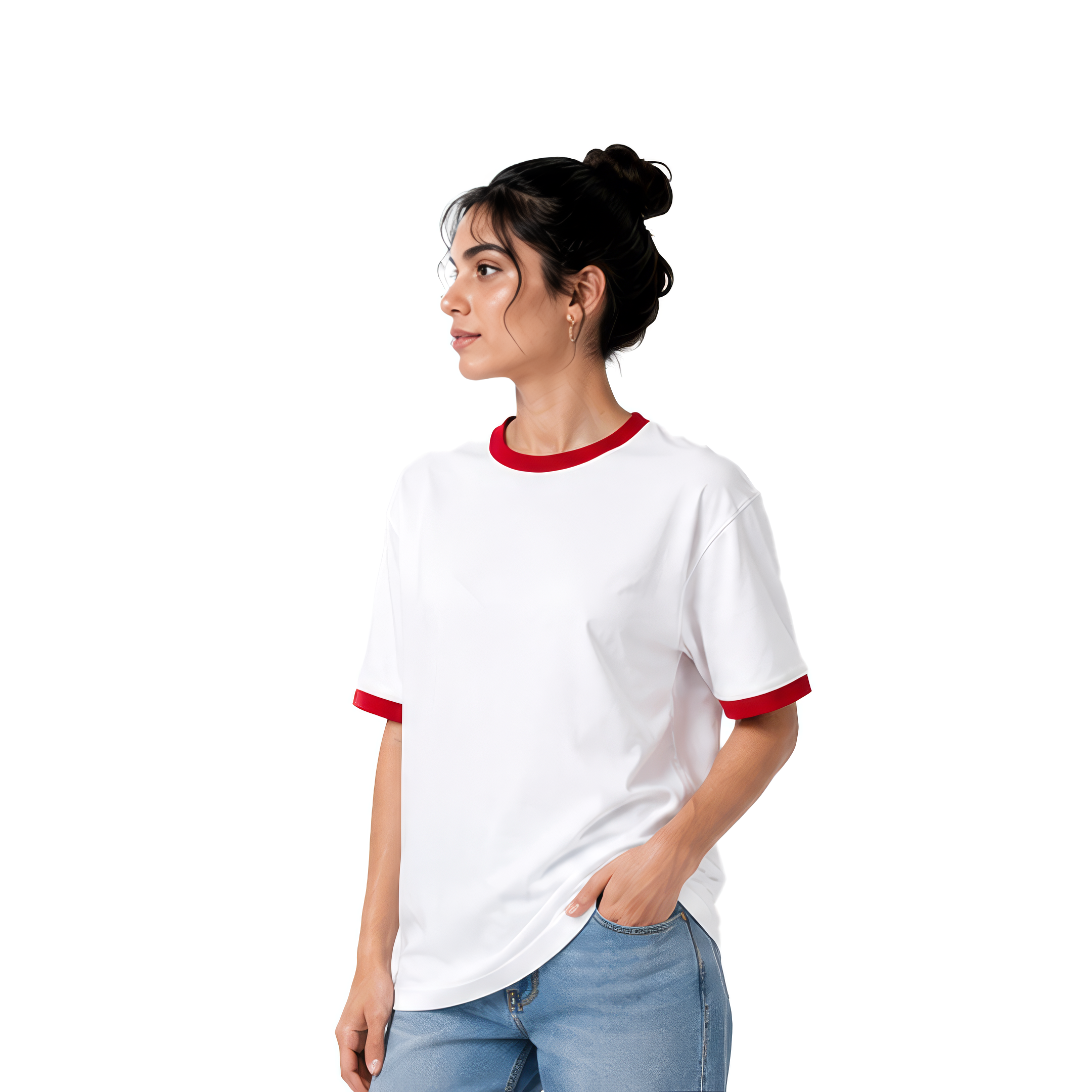 Ringer White x Red - Unisex
