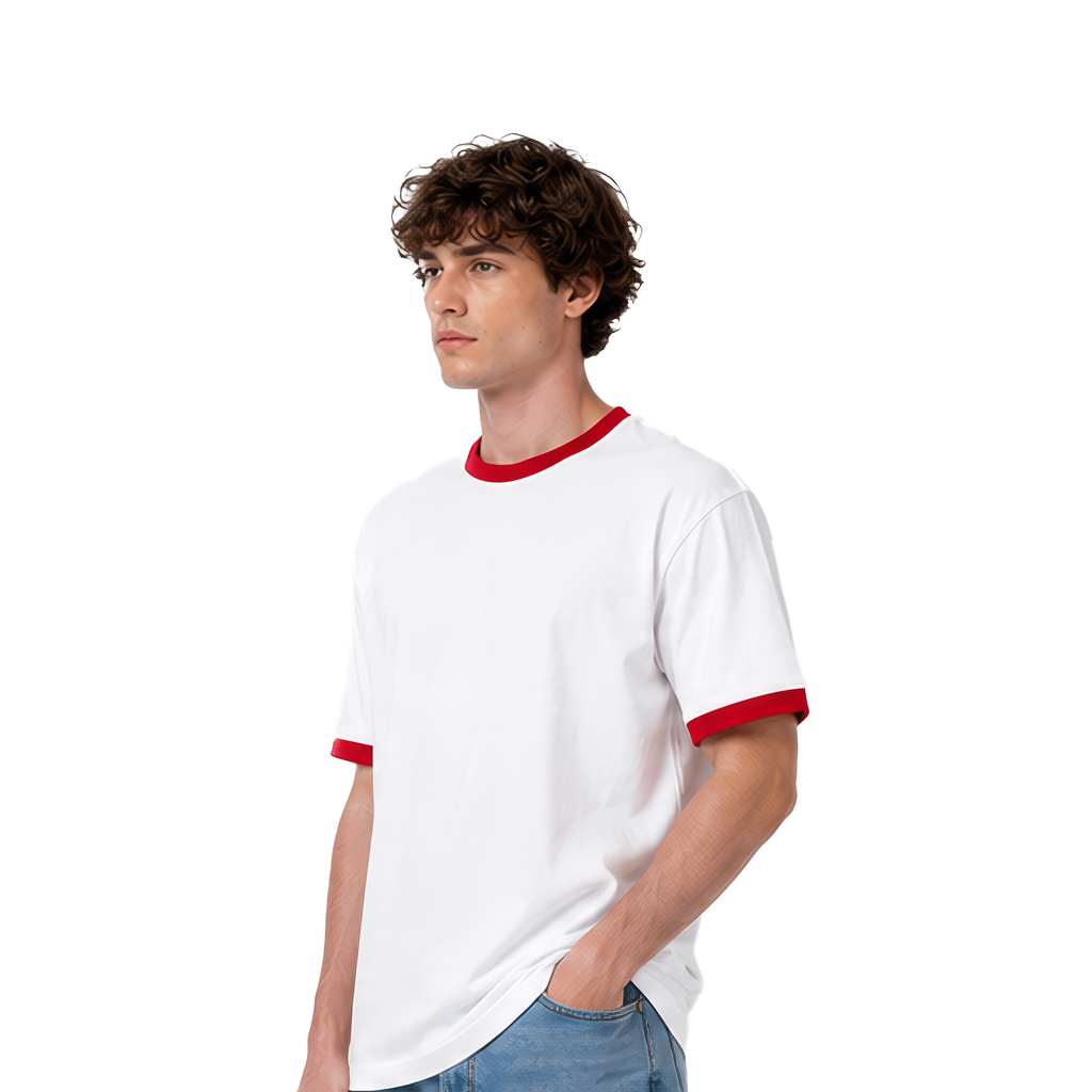 Ringer White x Red - Unisex